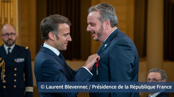 Michael Mack wordt benoemd tot “Chevalier de la Légion d'honneur” door Emmanuel Macron