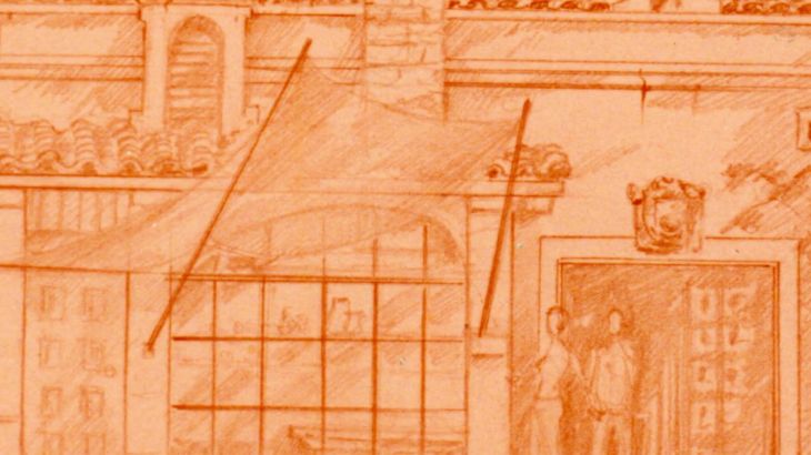 Artwork van het Italiaanse themagebied